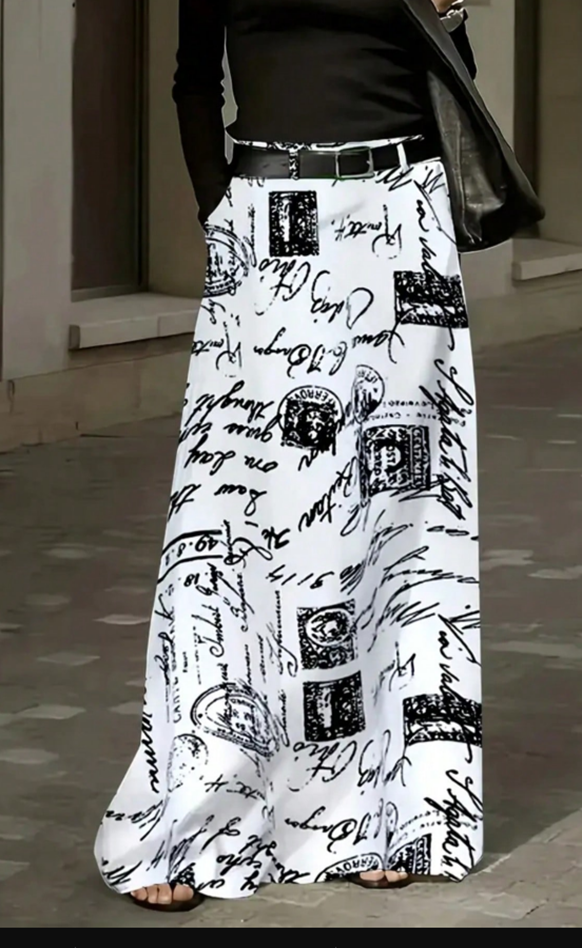 Street Style Ink Maxi Skirt
