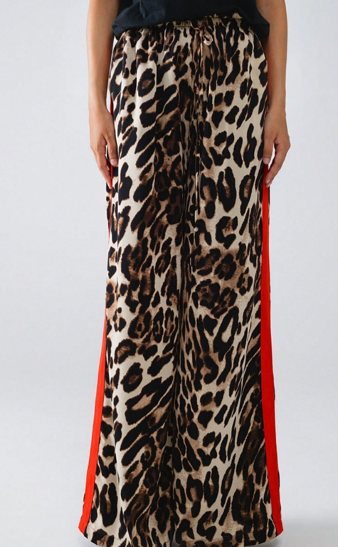 Leopard Pattern Palazzo Pants