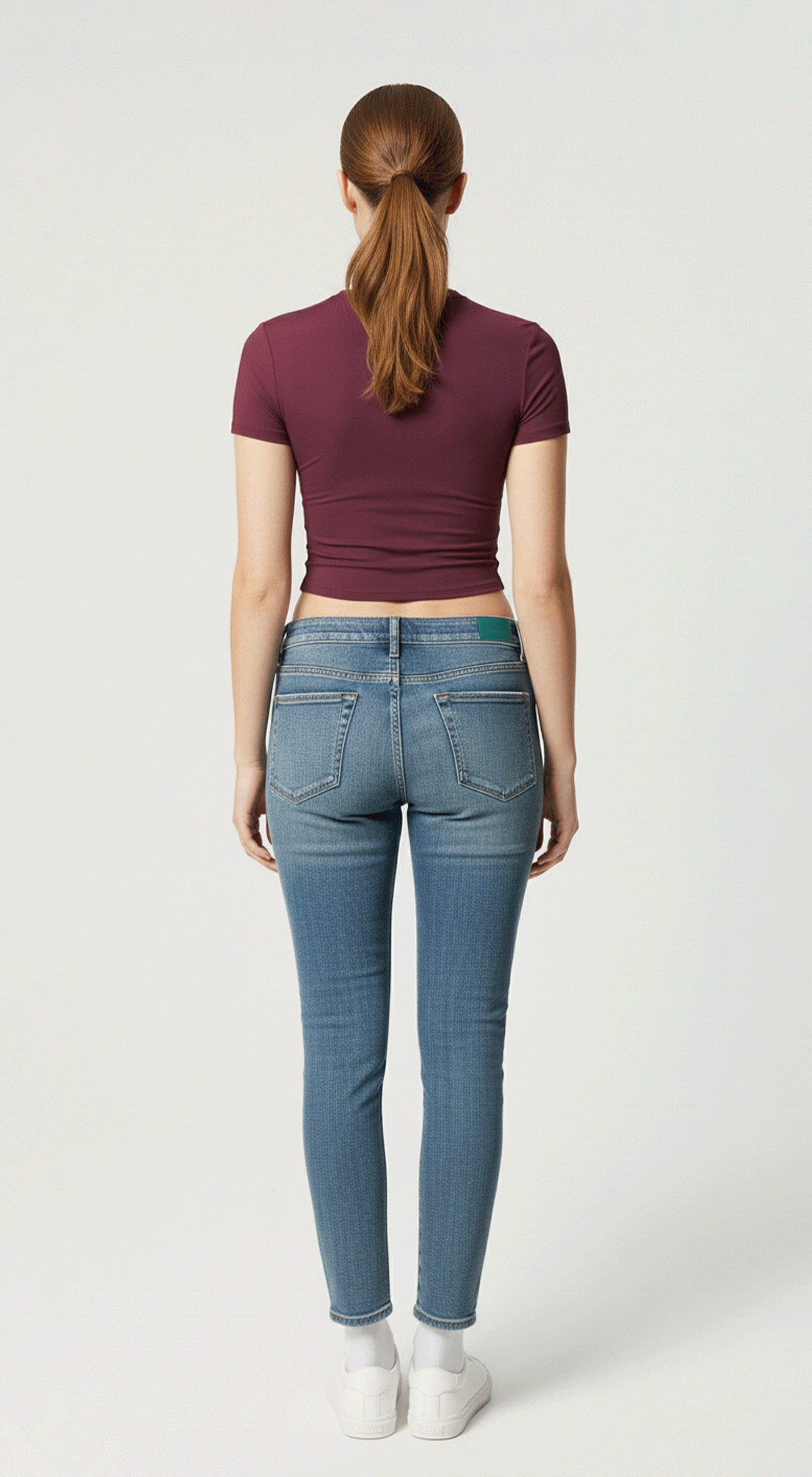 Slim Fit Round Neck Short Sleeved Solid Active Top