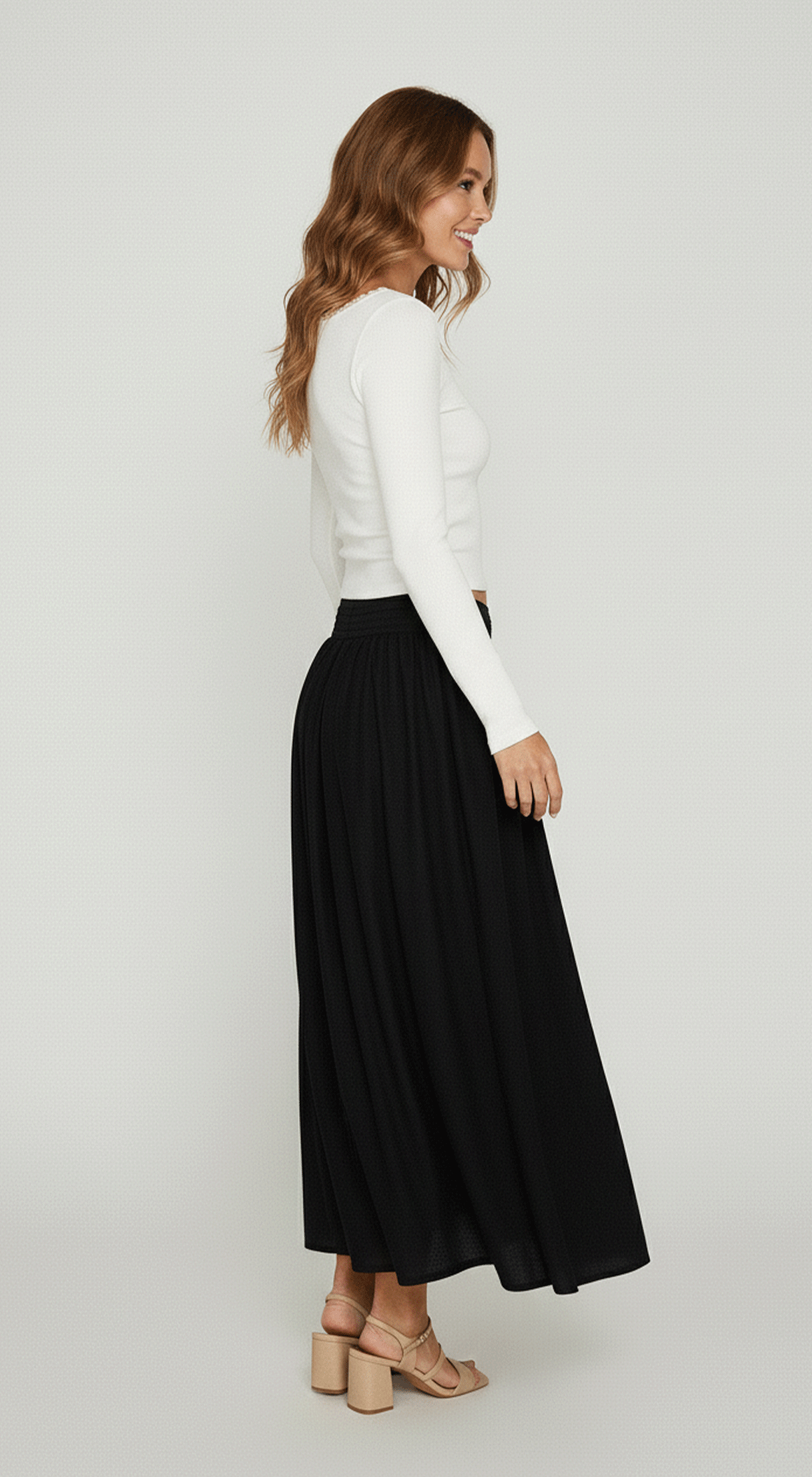 Lace Patchwork U-neck Top