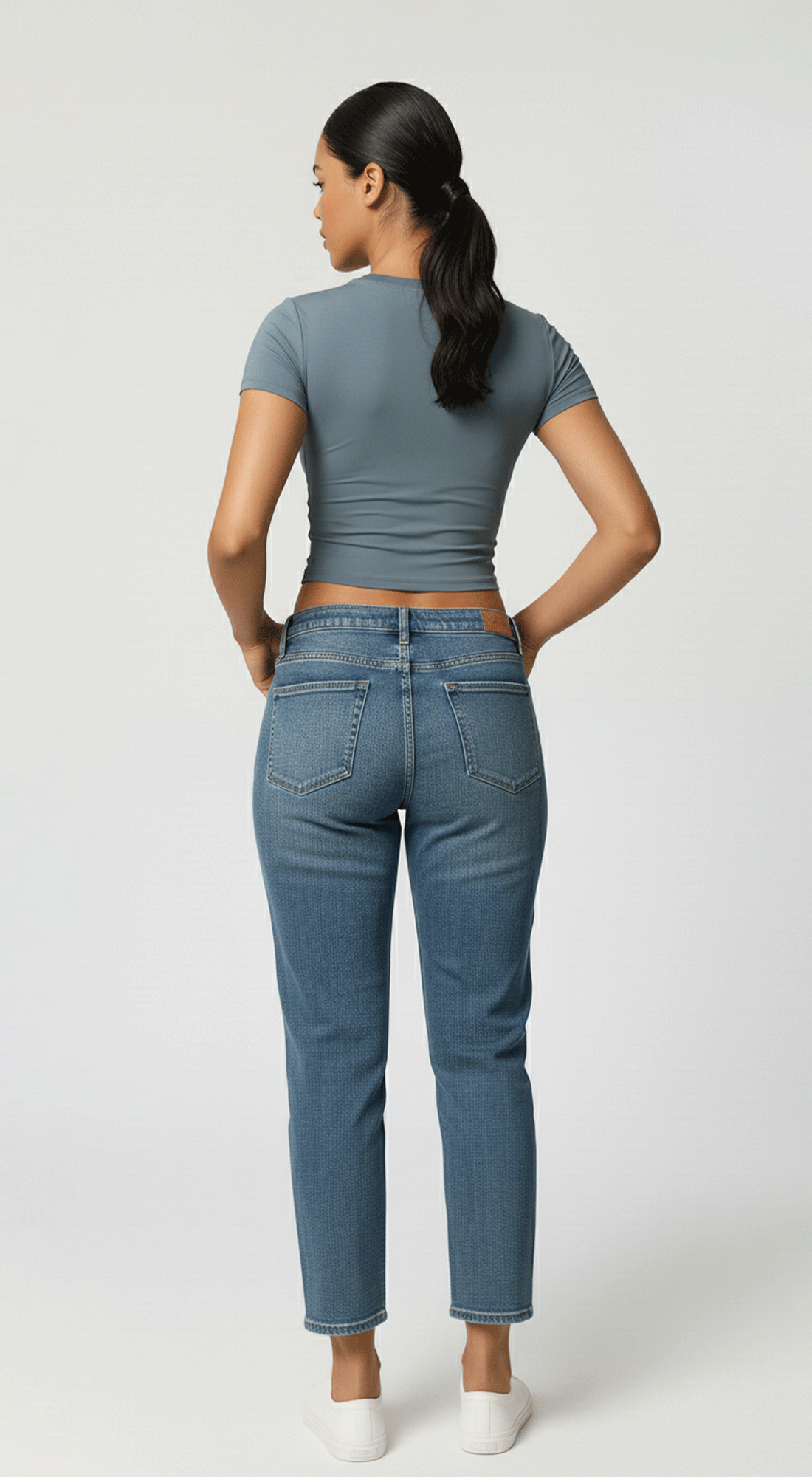 Slim Fit Round Neck Short Sleeved Solid Active Top
