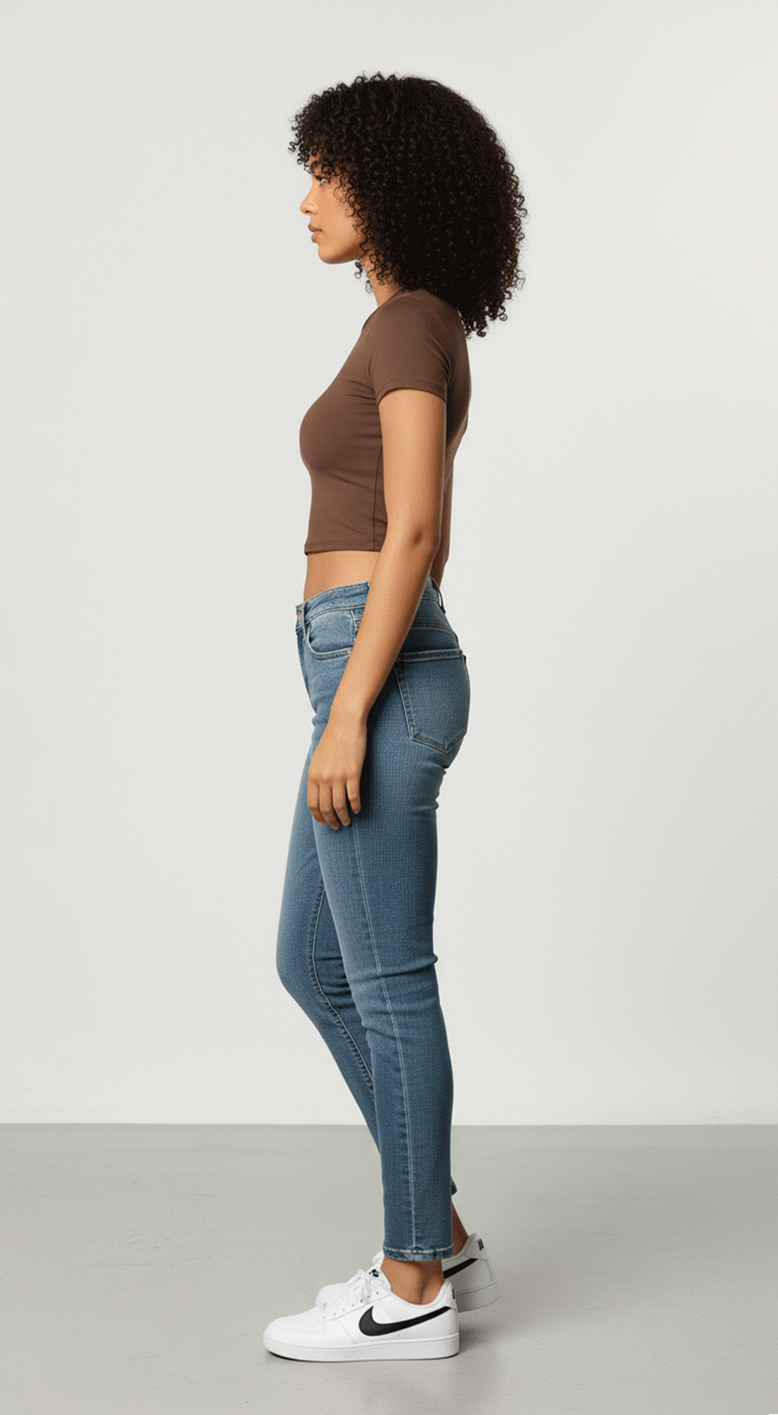 Slim Fit Round Neck Short Sleeved Solid Active Top