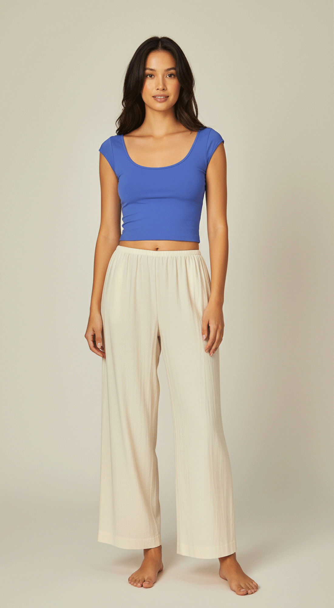 Seamless Deep Scoop Back Tank Top