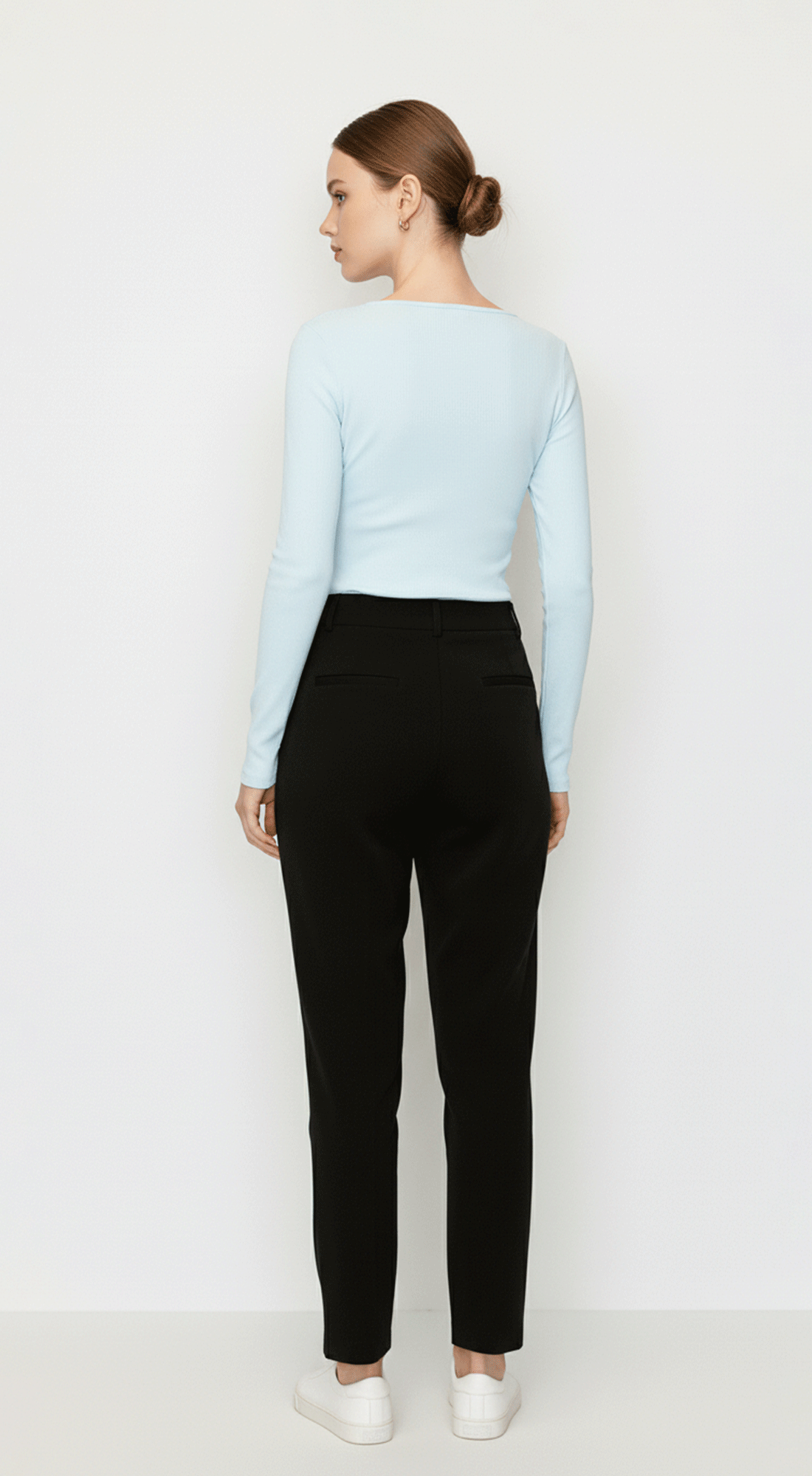 Ribbon Lettuce Hem Crop Top