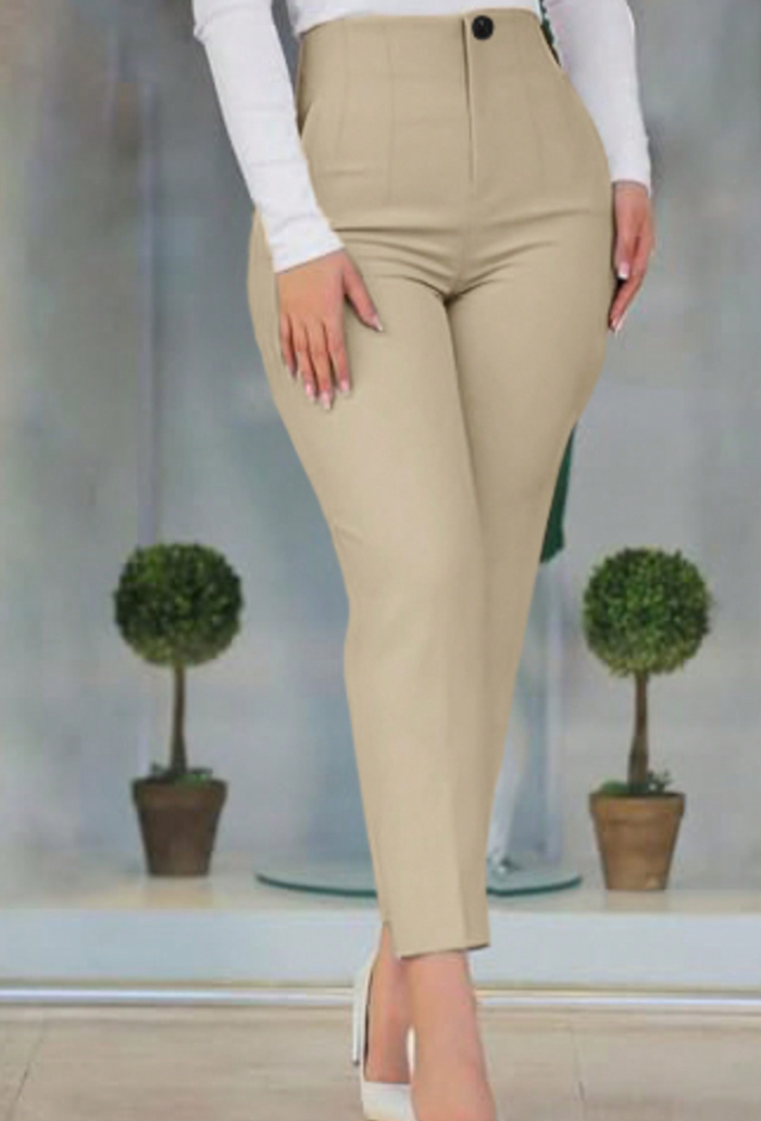 High Waist Tapered Ankle Pants