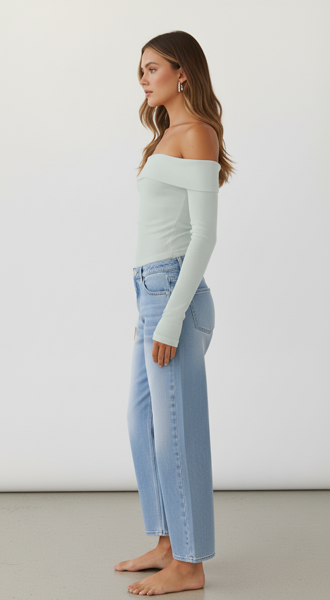 Off Shoulder Long Sleeve Top