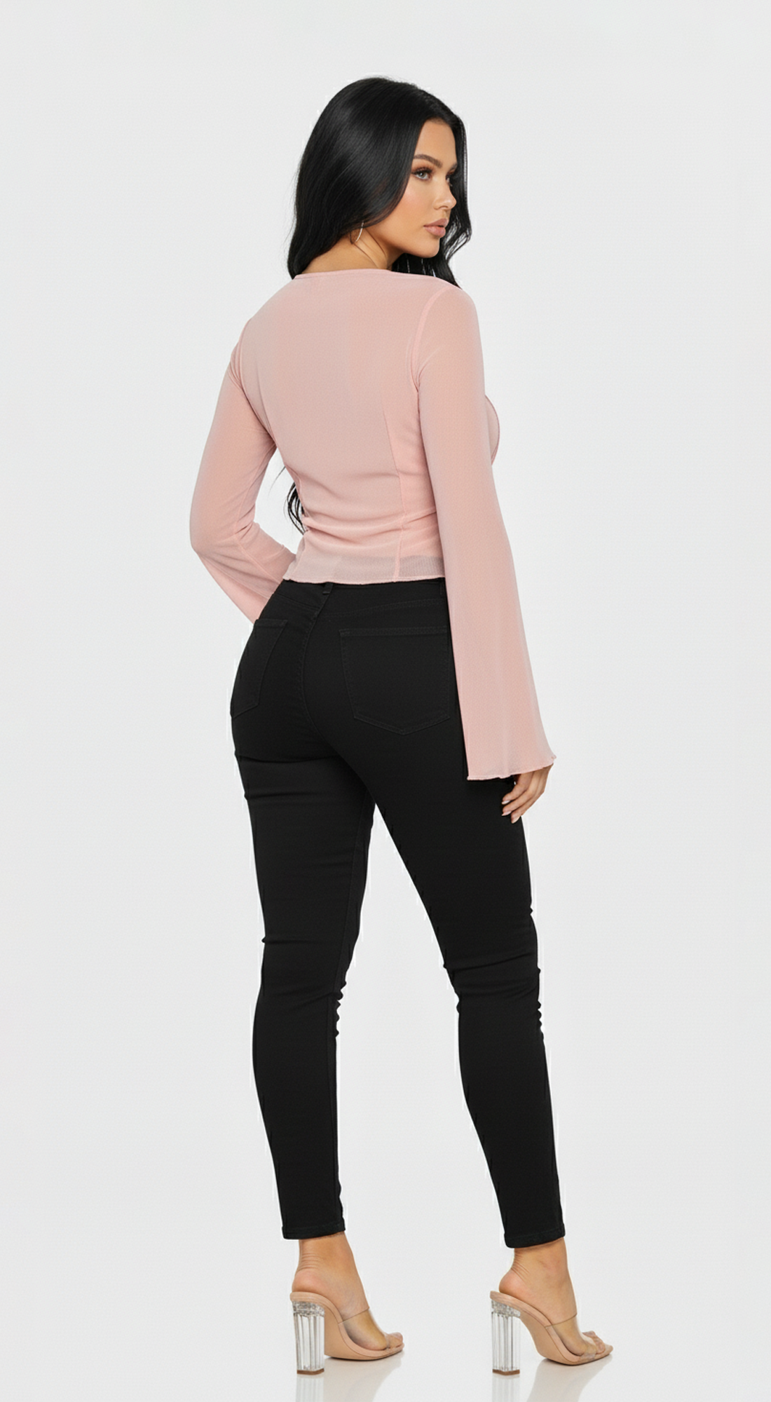Long Sleeve Tie Front Top