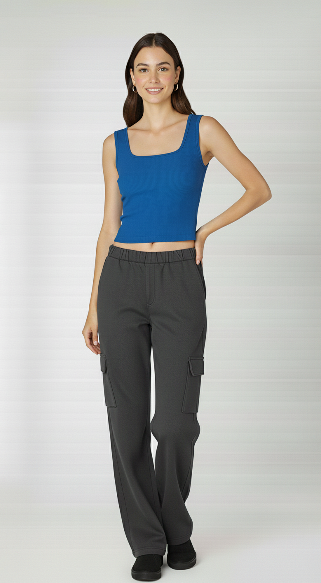 Clean Line Square Shirred Top