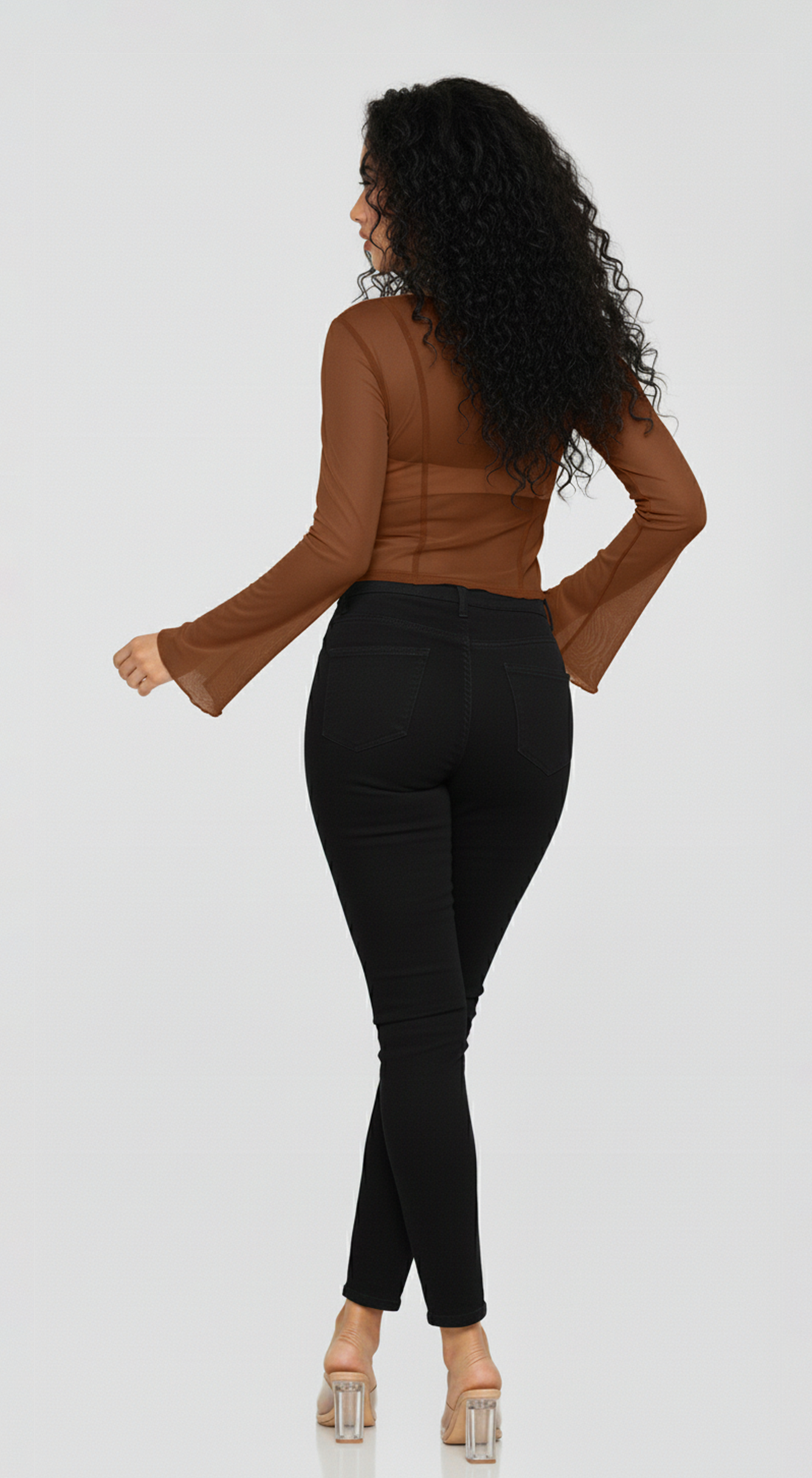 Long Sleeve Tie Front Top