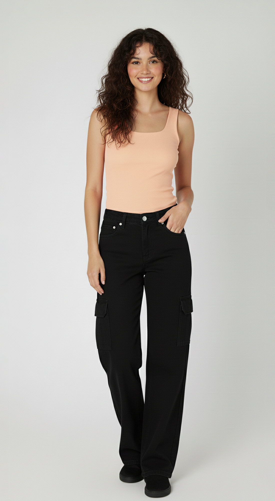 Clean Line Square Shirred Top