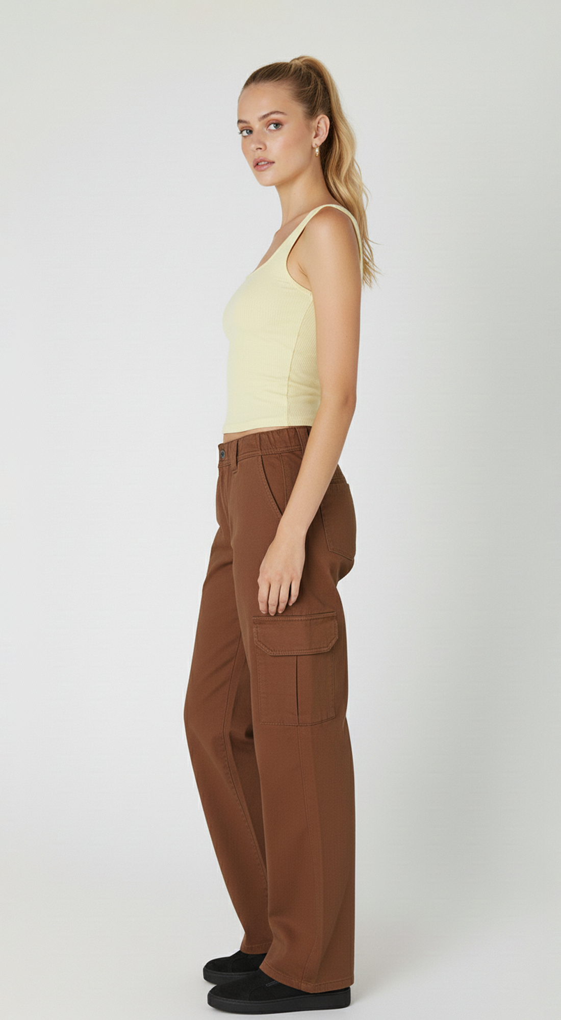 Clean Line Square Shirred Top