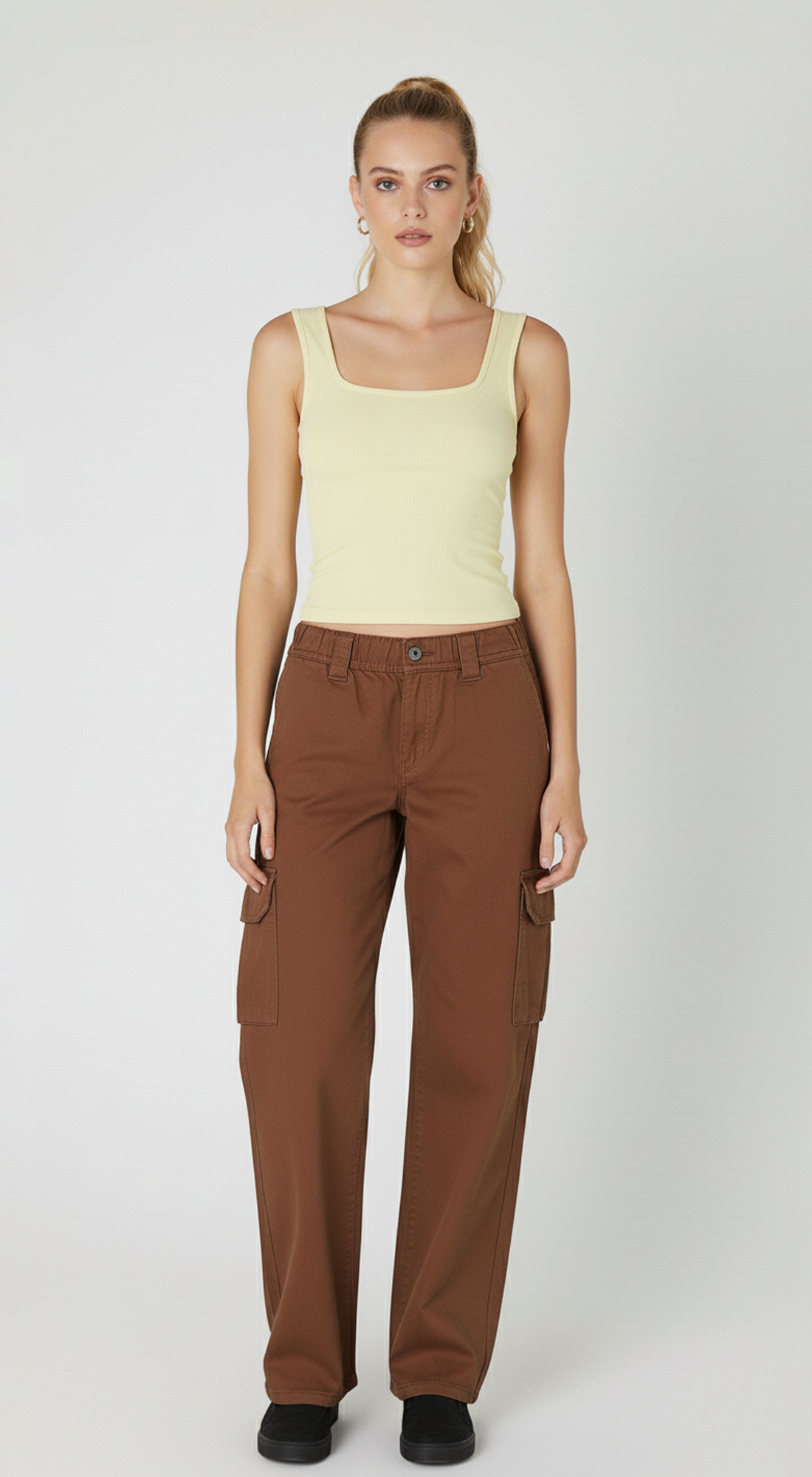 Clean Line Square Shirred Top