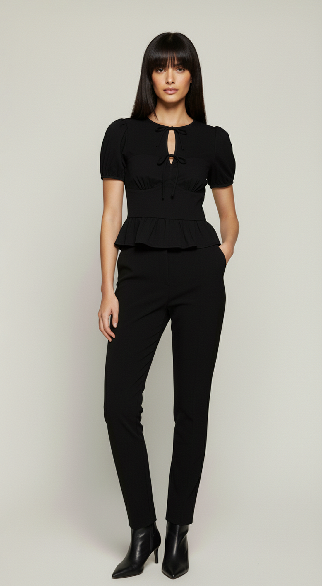 Short Puff Slv Poplin Shirt