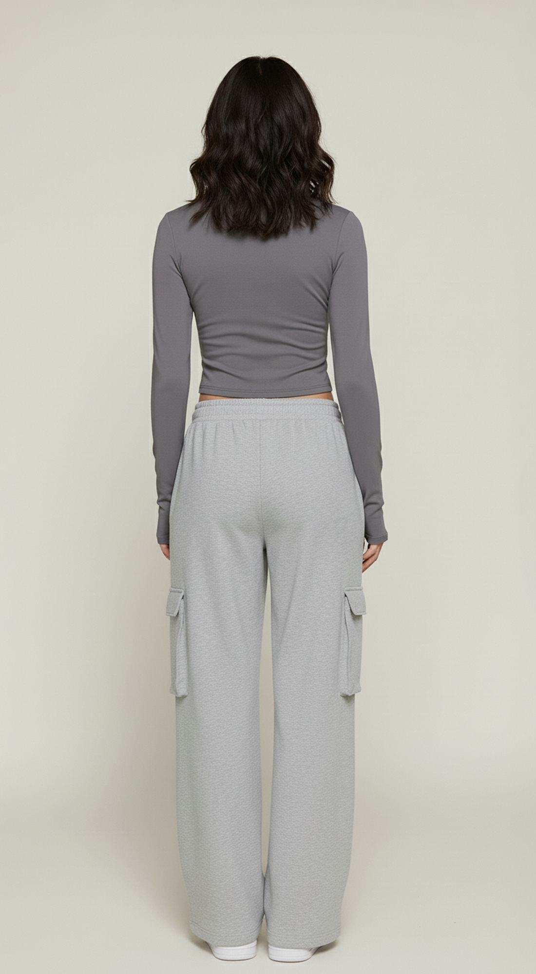 Thumbholes Mock Neck Zip Up Seamless Top