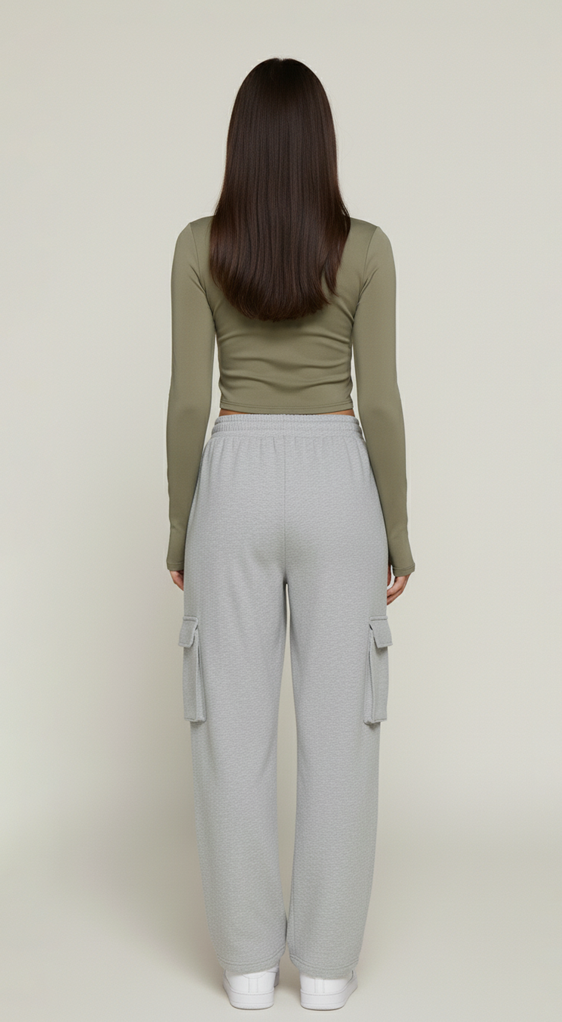 Thumbholes Mock Neck Zip Up Seamless Top