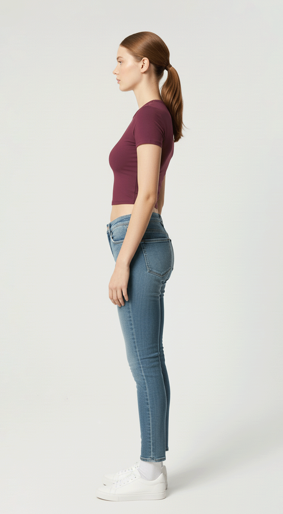 Slim Fit Round Neck Short Sleeved Solid Active Top