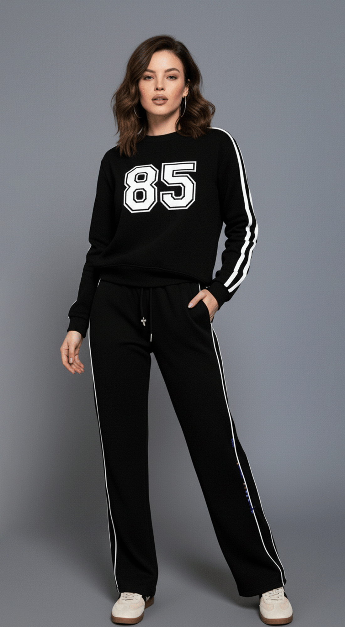 Lined Long Slv Printed Sweatshirt