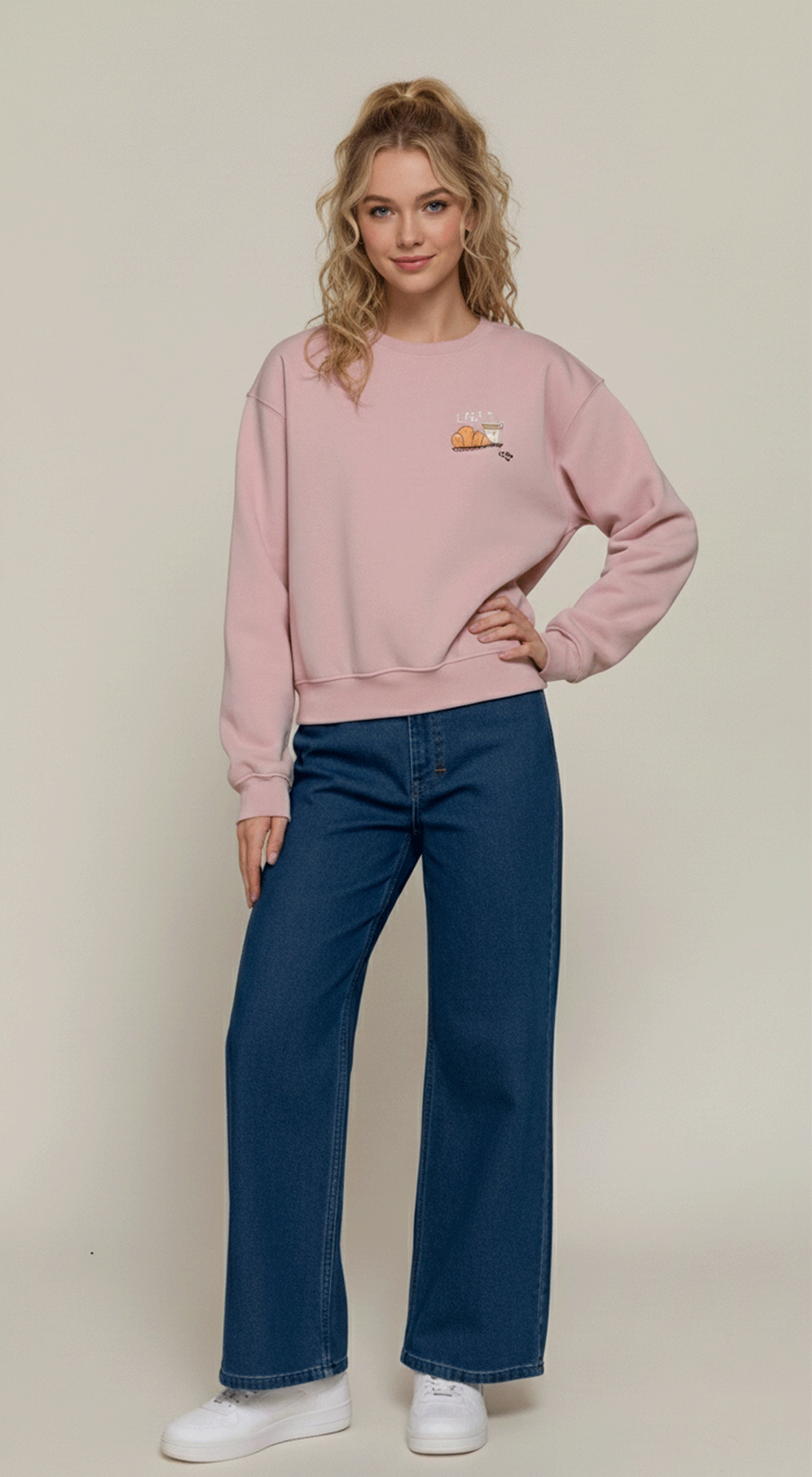 Print Inner Fleece Sweatshirt