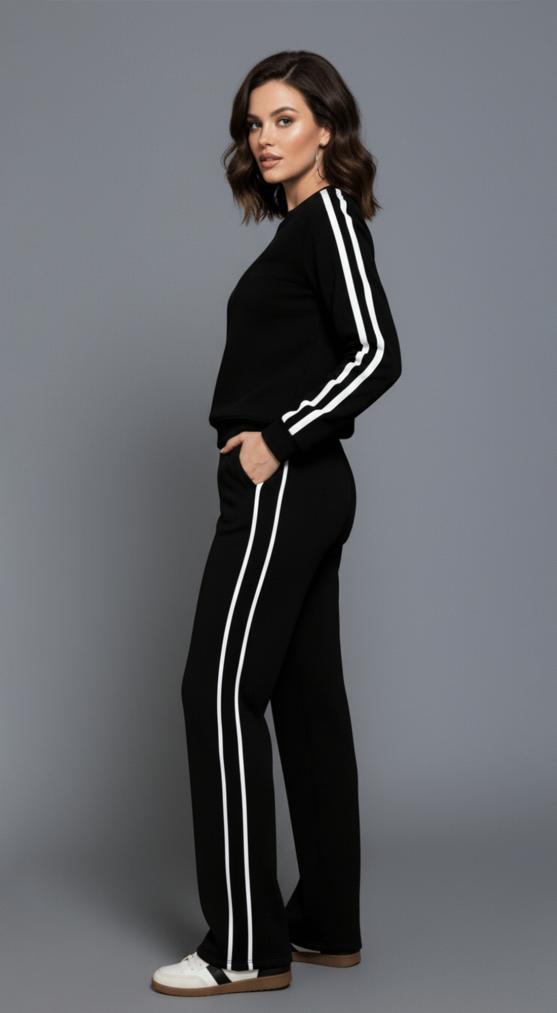 Lined Long Slv Printed Sweatshirt