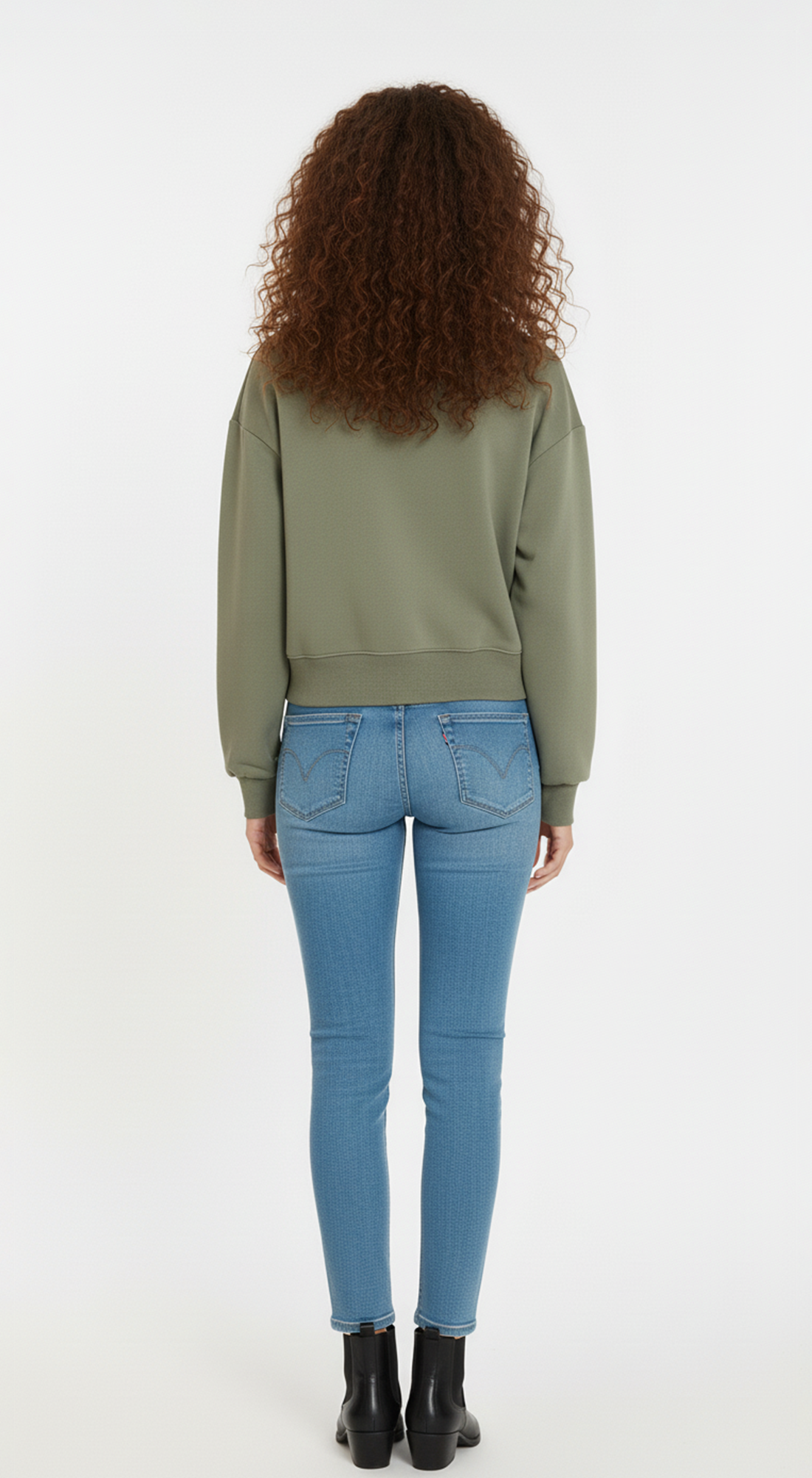 Fleece Crew Neck Cropped Pullover Sweatshirts