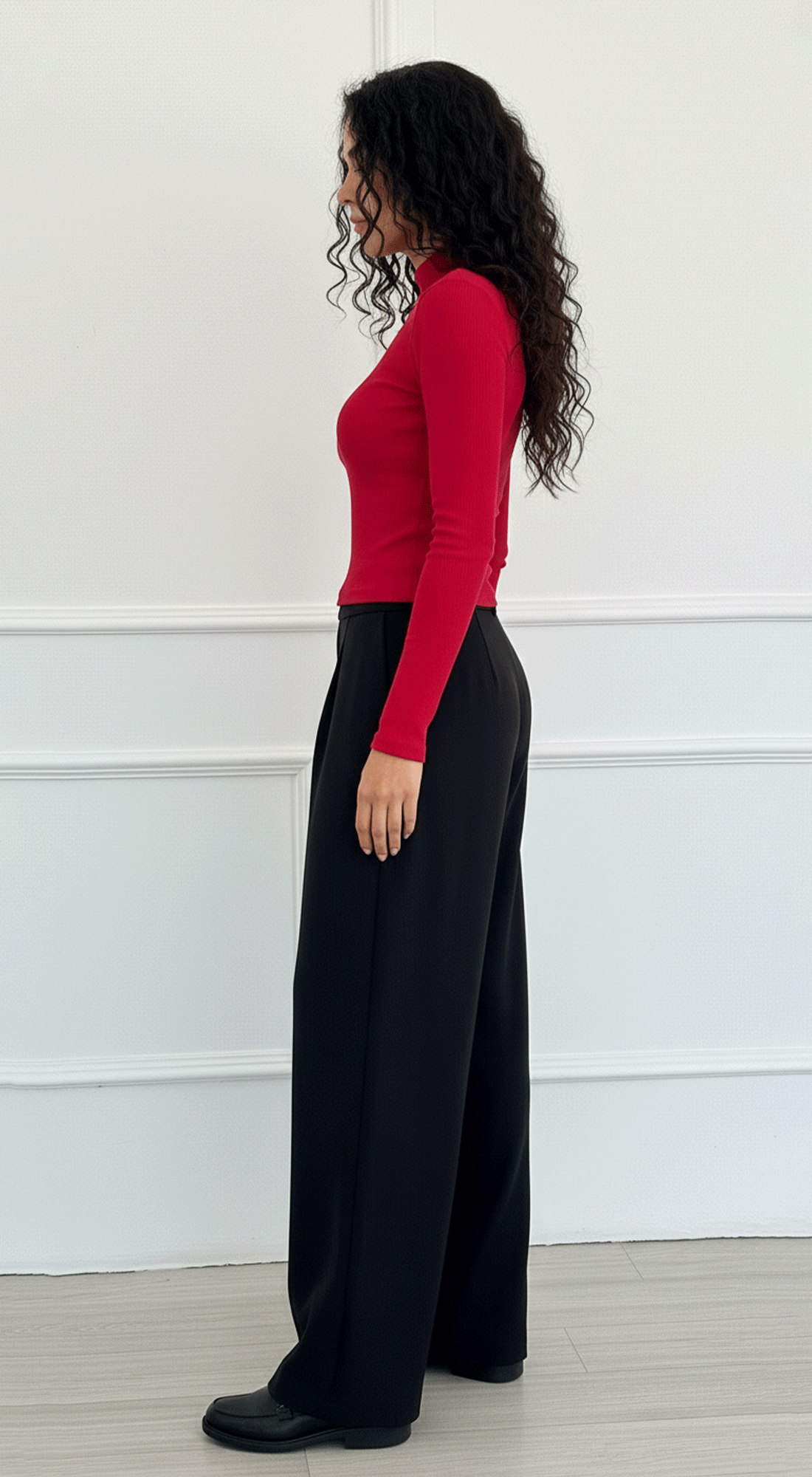 Lace Patchwork U-neck Top