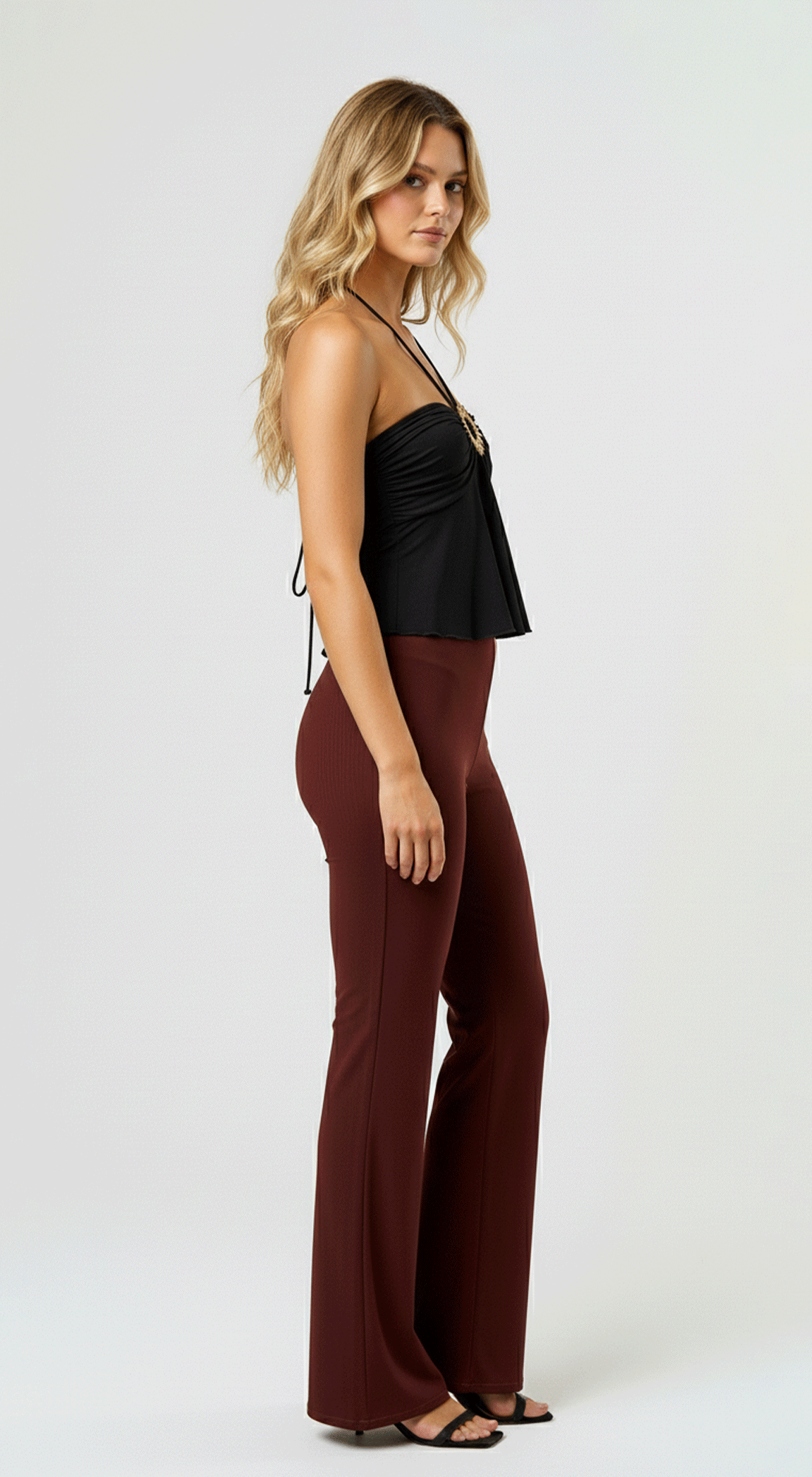 Sun Metal Hardware Halter Top
