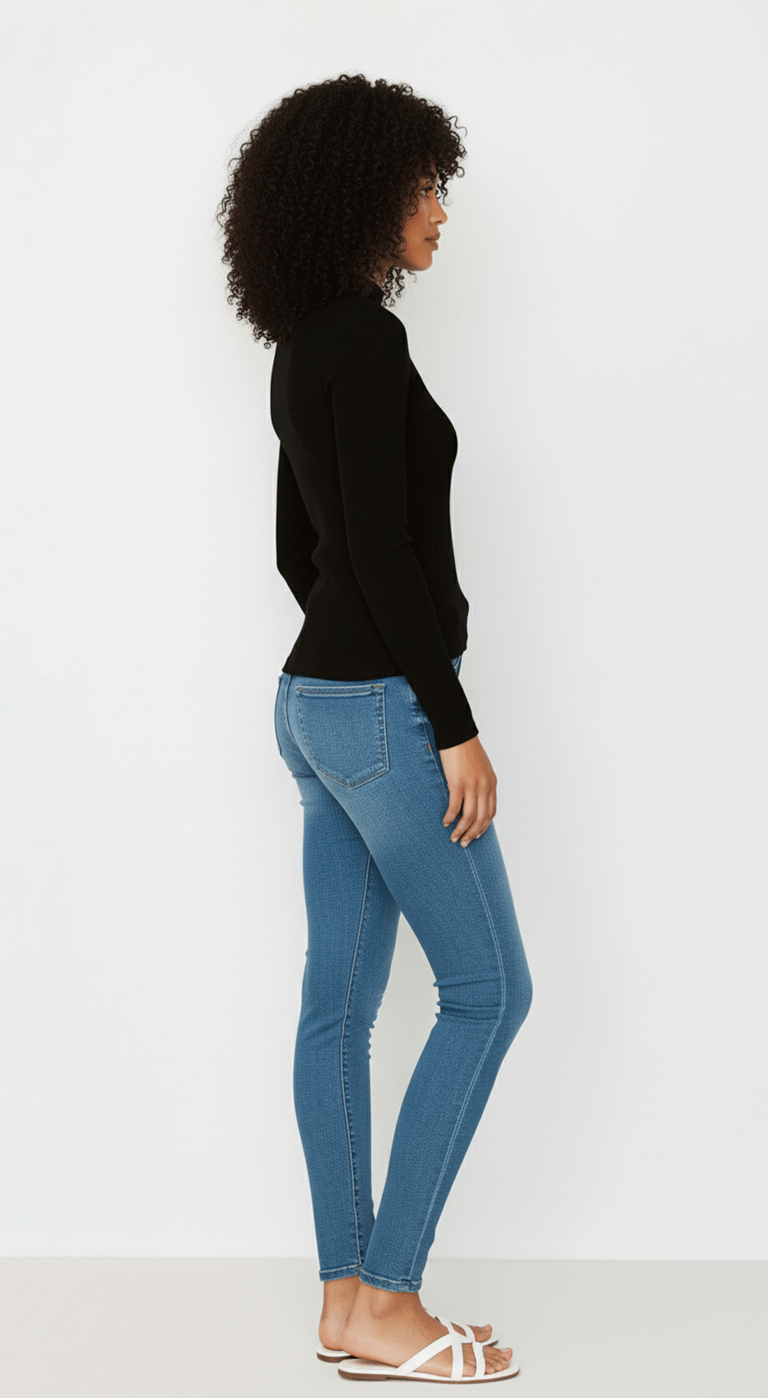 Solid V Neck Long Sleeve