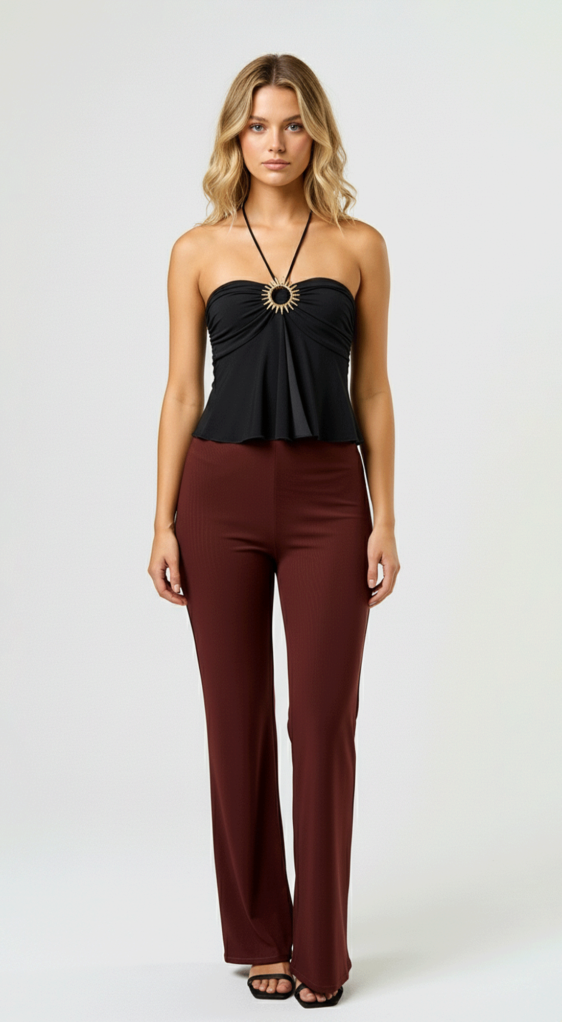 Sun Metal Hardware Halter Top