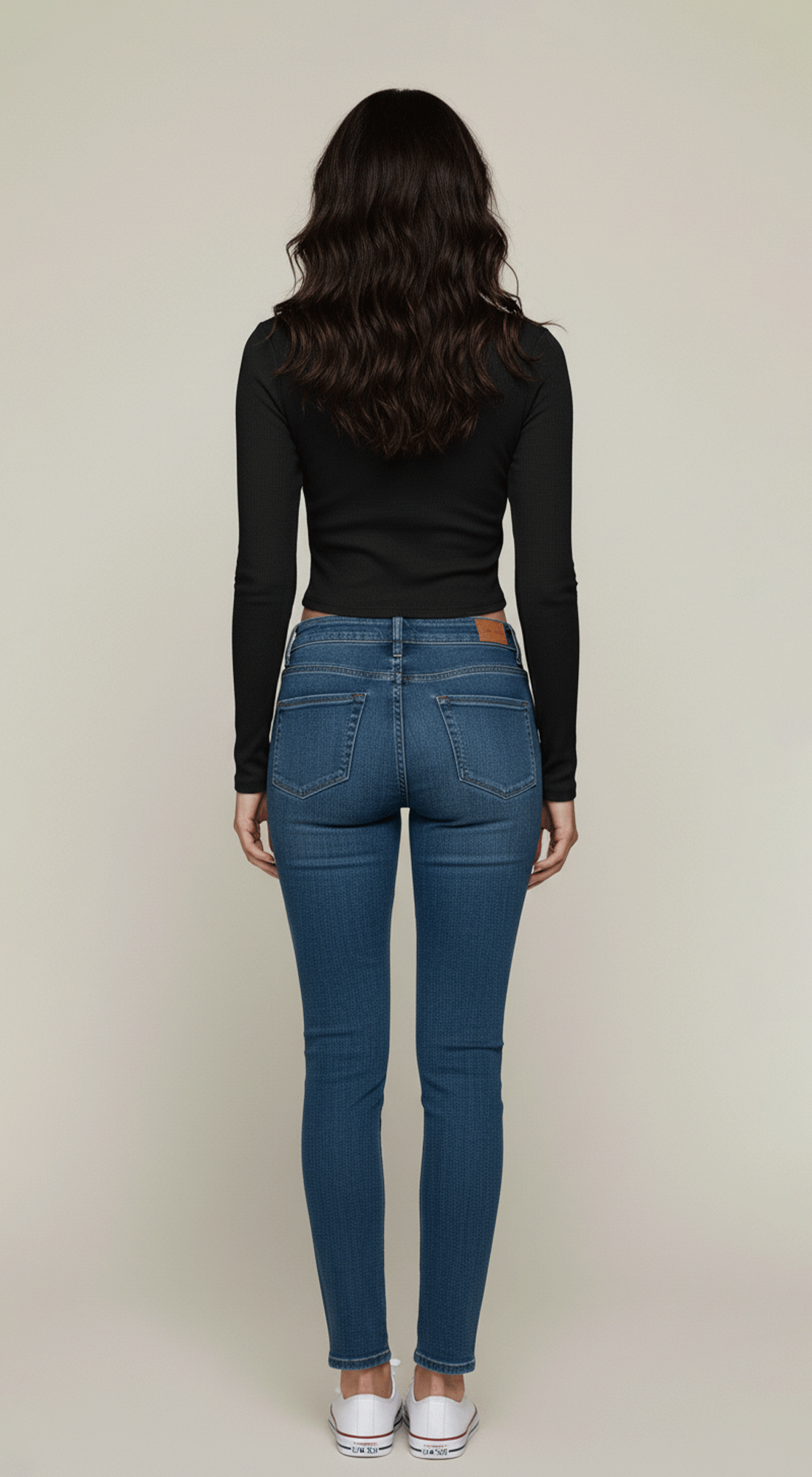 Long Slv Square Neck Corset Detail Knit Top