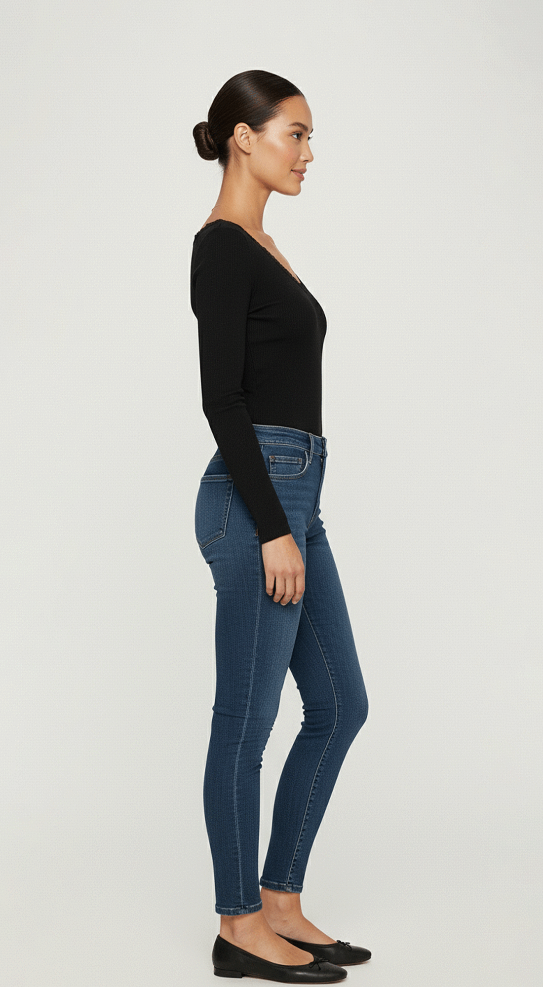 Lace Patchwork U-neck Top