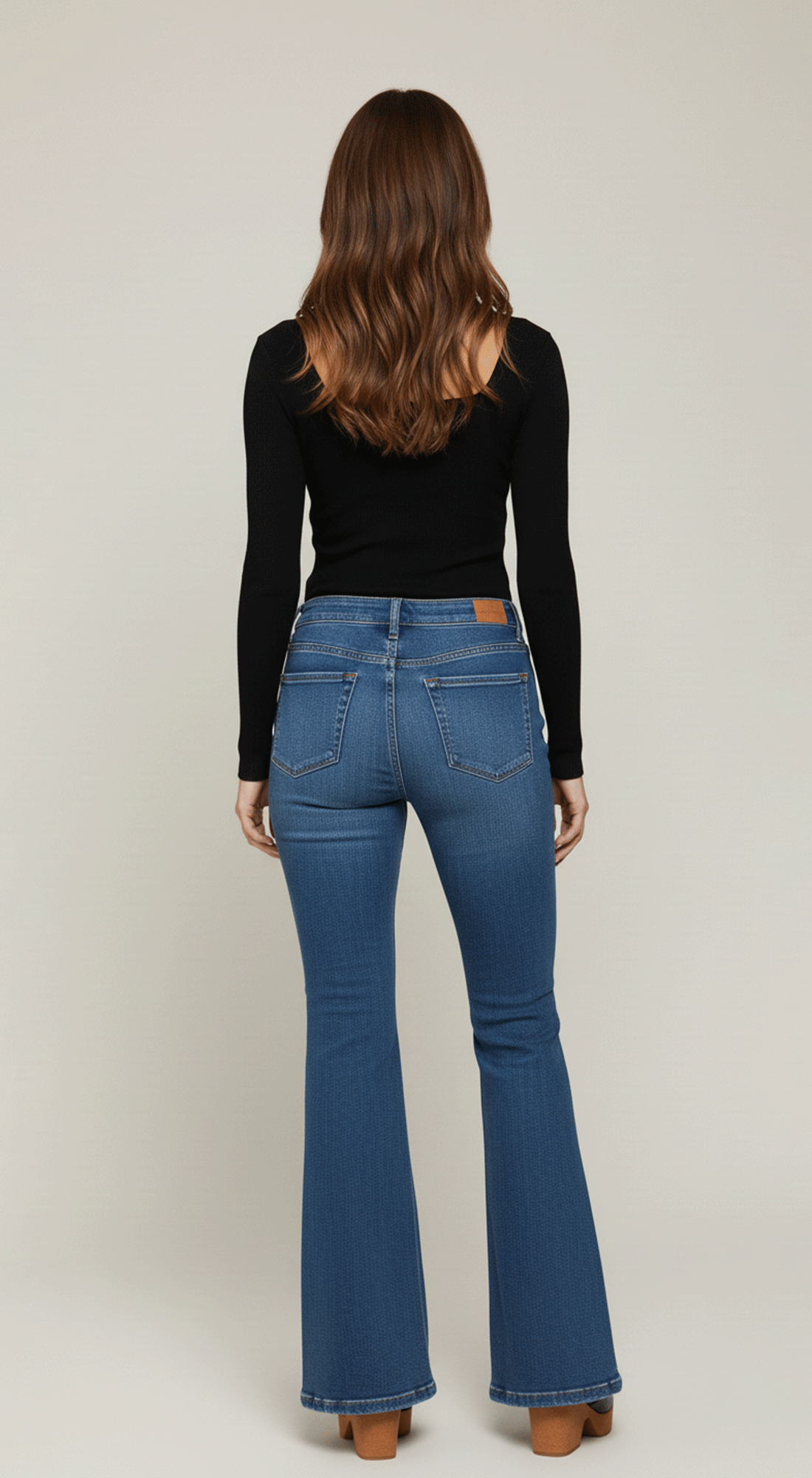 Long Slv Square Neck Double Layer Rib Knit Top
