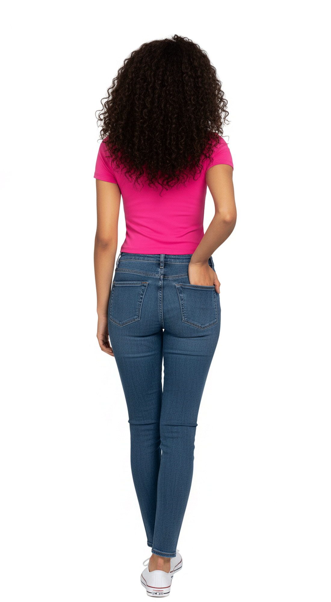 Short Sleeve V-Neck Crop Top