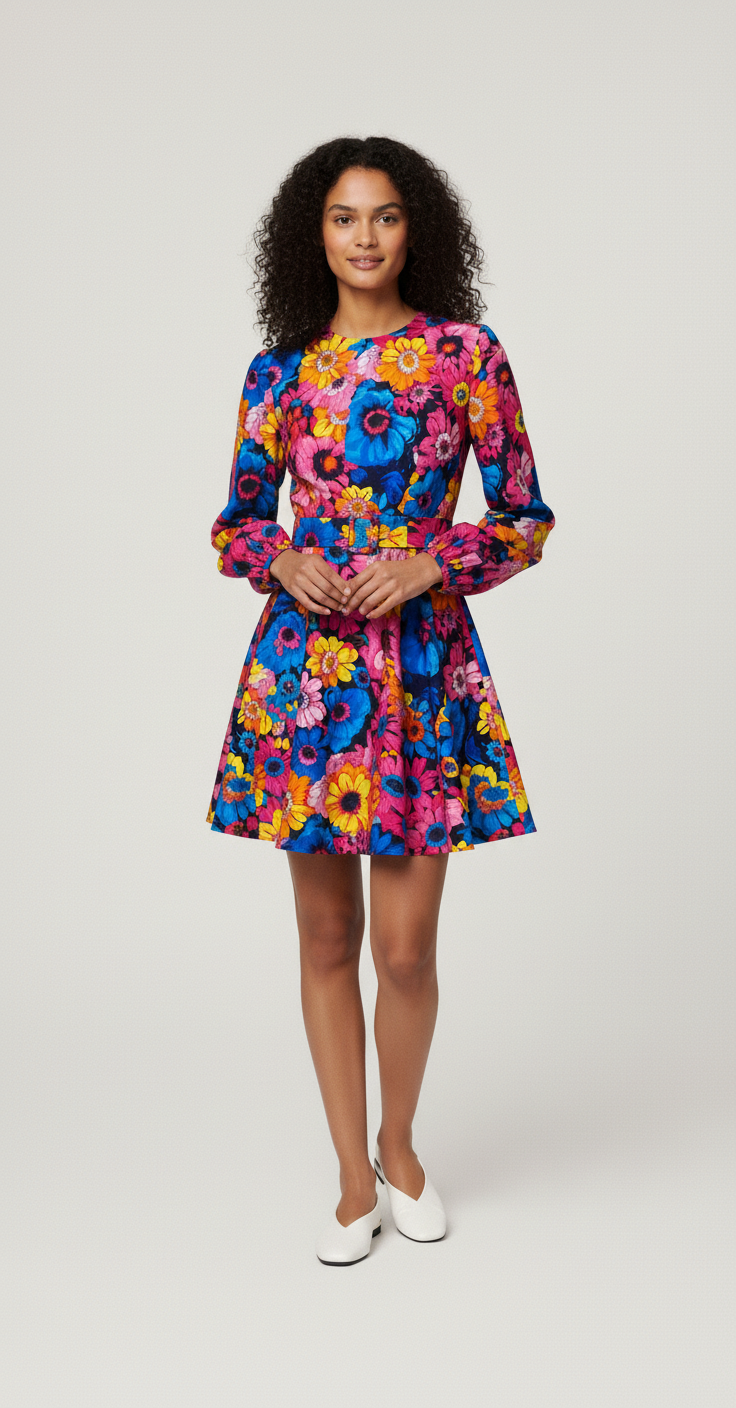 Floral Print Mini Dress