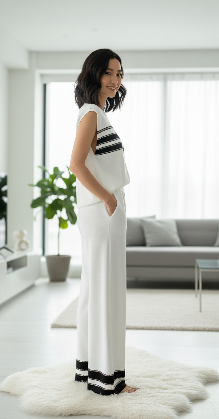 Chic Stripe Knit Set