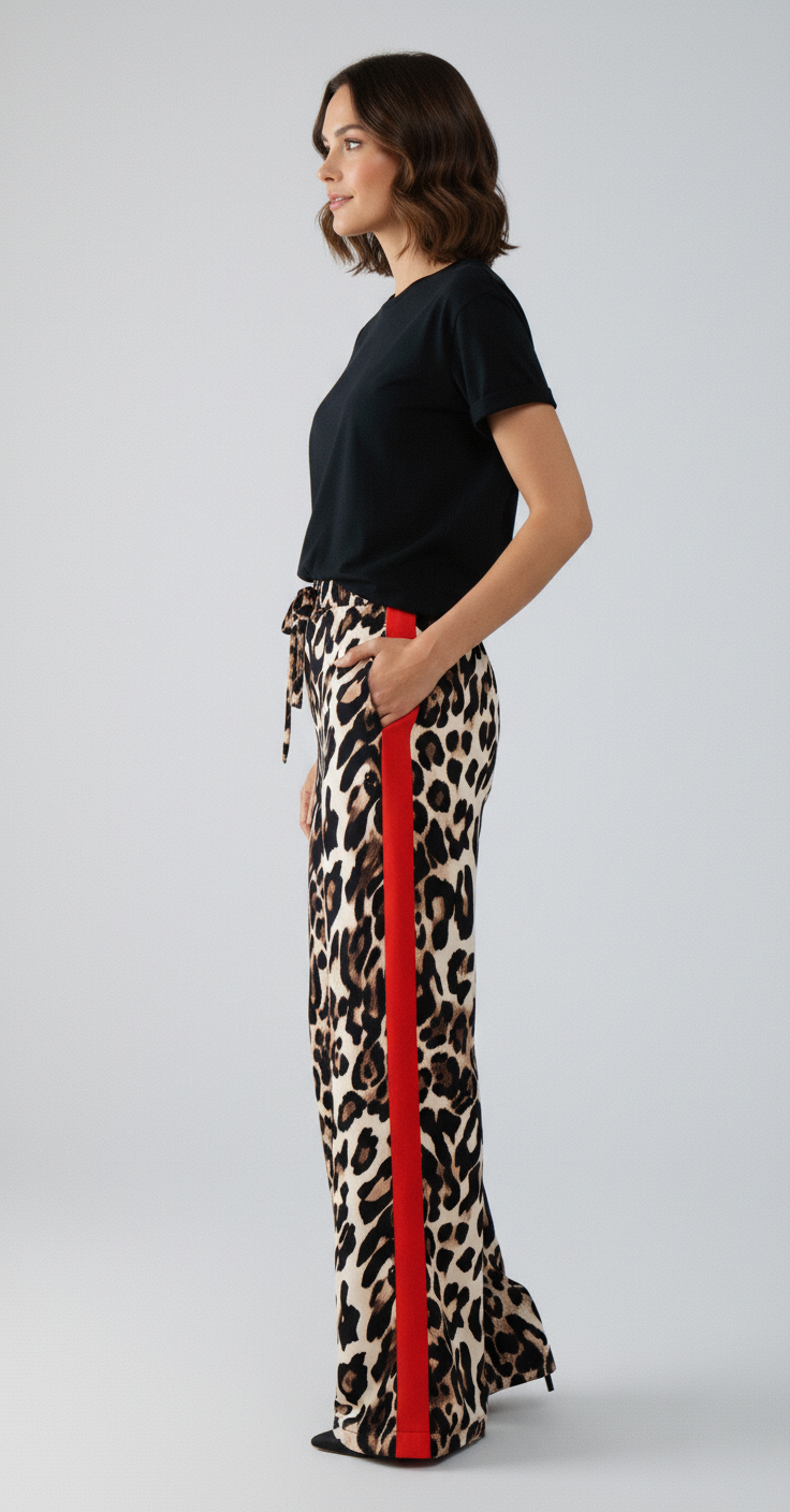 Leopard Pattern Palazzo Pants