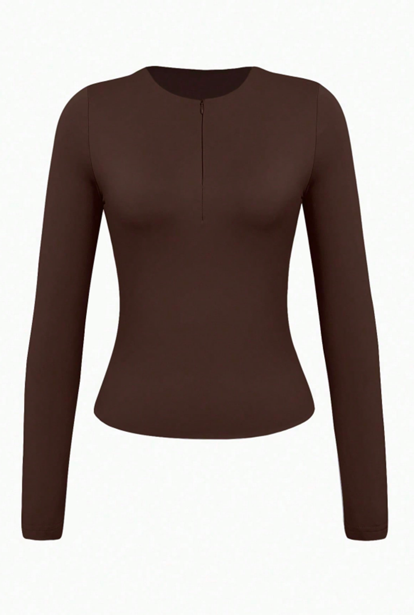 Modern Zip Crew Top