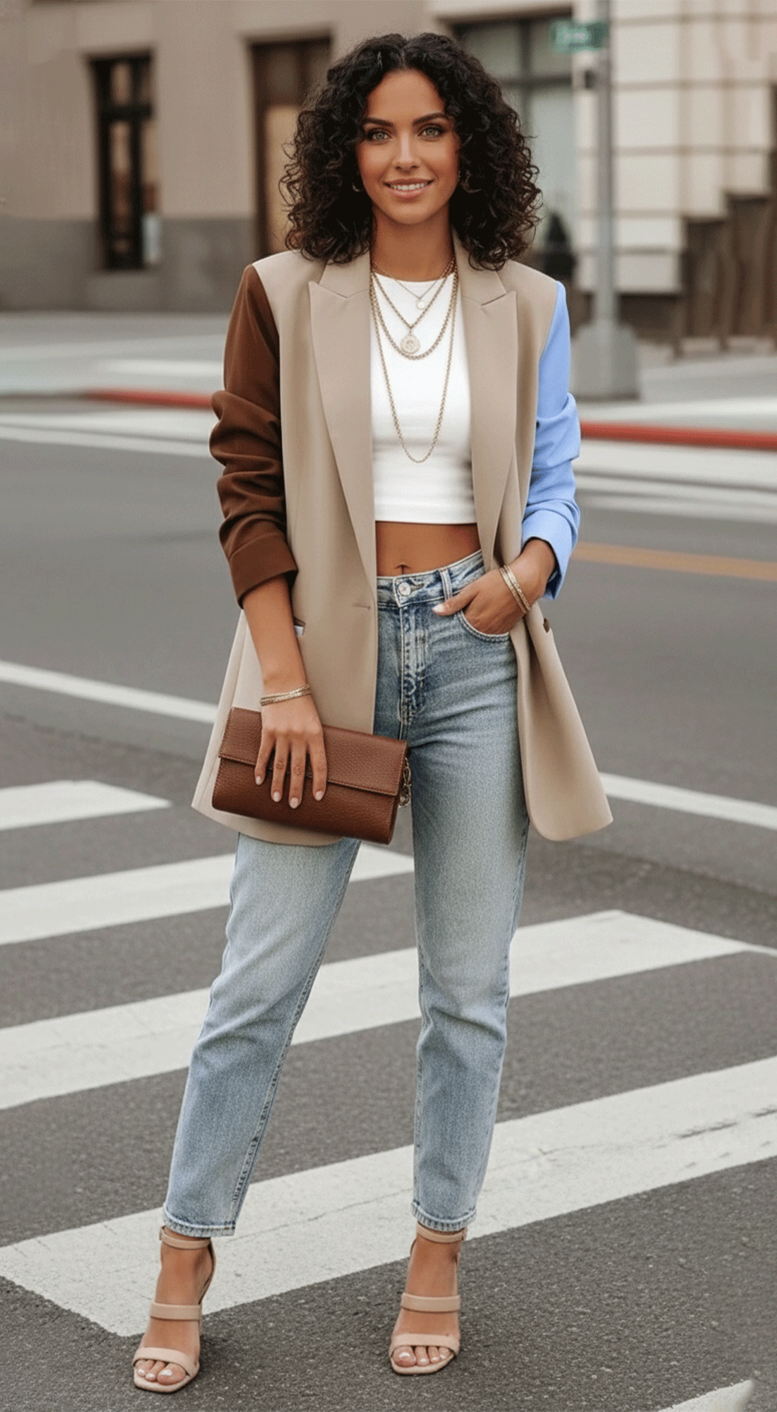 Tricolor Statement Blazer